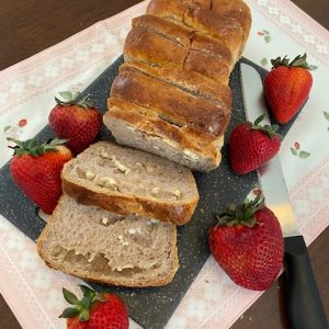 Fresh Strawberry Bread with White Chocolate chips